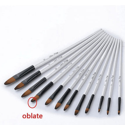 JWDX Pen ! 10Pcs Small Fine Tip Paintbrushes Micro Detail Paint Brush Set Triangular Grip Handles Art Brushes Perfect for Acrylic Watercolor Oil Craft Models Black Z3-White.