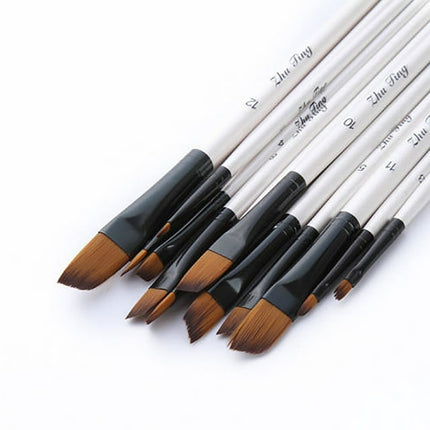 JWDX Pen ! 10Pcs Small Fine Tip Paintbrushes Micro Detail Paint Brush Set Triangular Grip Handles Art Brushes Perfect for Acrylic Watercolor Oil Craft Models Black Z3-White.