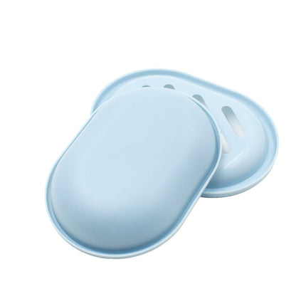 2-Pack Soap Dish with Drain, Soap Holder, Soap Saver, Easy Cleaning, Dry, Stop Mushy Soap (Gray) Blue.