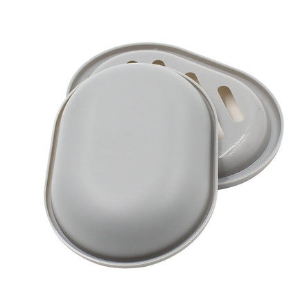 2-Pack Soap Dish with Drain, Soap Holder, Soap Saver, Easy Cleaning, Dry, Stop Mushy Soap (Gray) Gray.