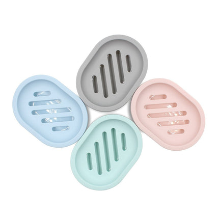 2-Pack Soap Dish with Drain, Soap Holder, Soap Saver, Easy Cleaning, Dry, Stop Mushy Soap (Gray) Green.
