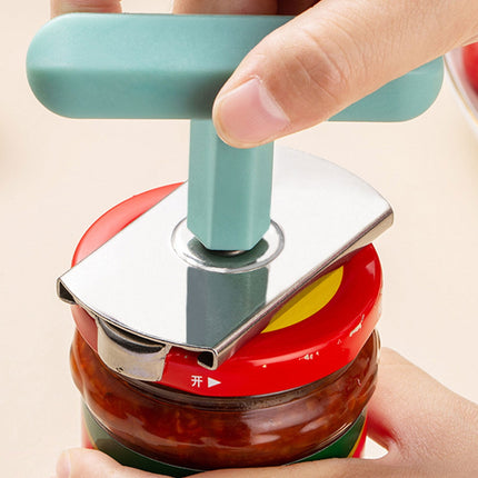 SHAOTELLME Stainless Steel Can Opener Manual Multifunctional Labor Saving Can Opener Kitchen Creative Can Opener Tool Easily Open Cans Of Various Sizes, 3PC Green.