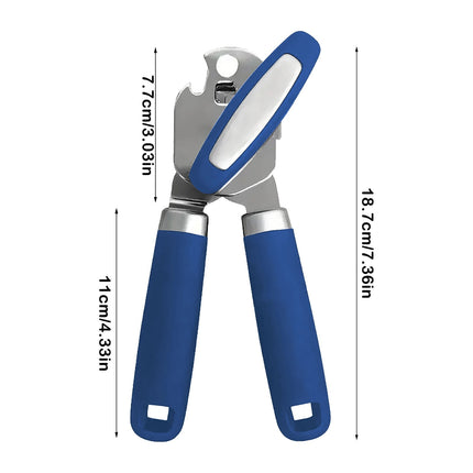 SHAOTELLME Stainless Steel Can Opener Manual Multifunctional Labor Saving Can Opener Kitchen Creative Can Opener Tool Easily Open Cans Of Various Sizes, 3PC pink.