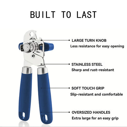 SHAOTELLME Stainless Steel Can Opener Manual Multifunctional Labor Saving Can Opener Kitchen Creative Can Opener Tool Easily Open Cans Of Various Sizes, 3PC pink.