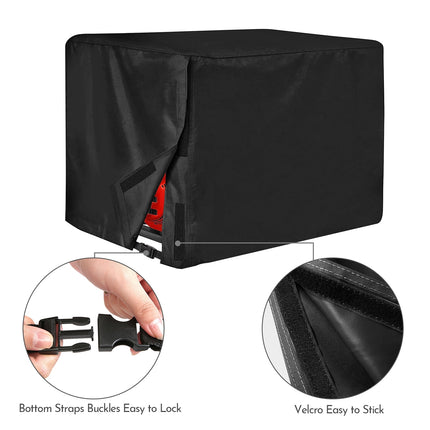 Universal Generator Cover for 5500-15000 Watt Waterproof Heavy Duty 600D Oxford Fabric Covers Black 38"x28"x30"(LxWxH).
