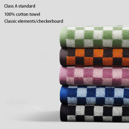 Checkered Bath Towels for Bathroom, Shower Towels 30" x 14", Super Soft and Quick Dry, Colorful Towel for Summer Beach Pool Green Yellow.