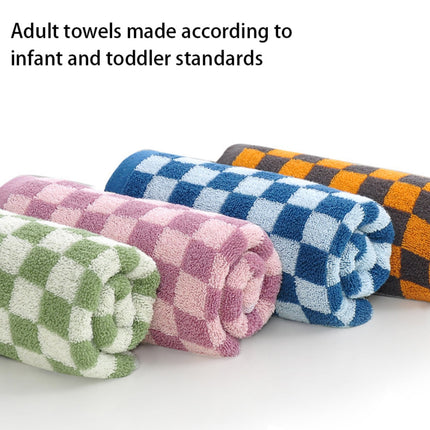 Checkered Bath Towels for Bathroom, Shower Towels 30" x 14", Super Soft and Quick Dry, Colorful Towel for Summer Beach Pool Green Yellow.