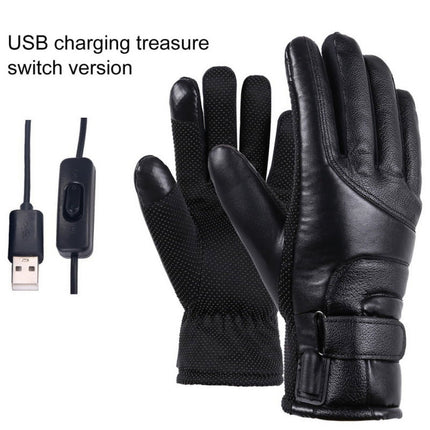 USB Plug Electric Heated Gloves With Touchscreen Finger For Men Women Winter Hands Warmer Thermal Gloves Windproof For Cold Weather Outdoor Activities.