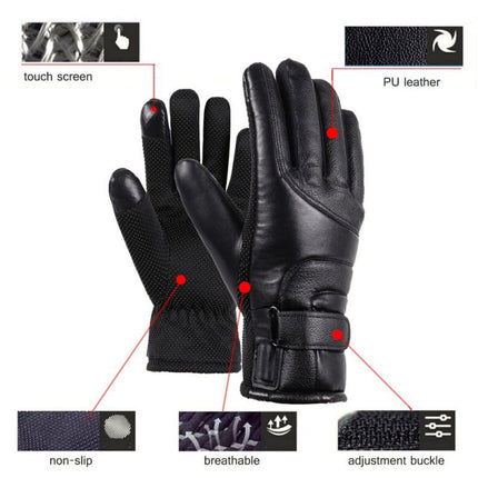 USB Plug Electric Heated Gloves With Touchscreen Finger For Men Women Winter Hands Warmer Thermal Gloves Windproof For Cold Weather Outdoor Activities.
