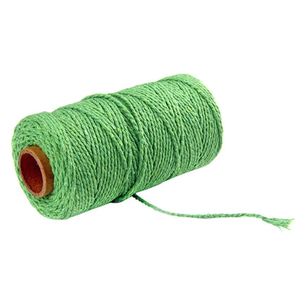 Danhjin 100m Long/100Yard Pure Cotton Twisted Cord Rope Crafts Macrame Artisan String - on Clearance Green.