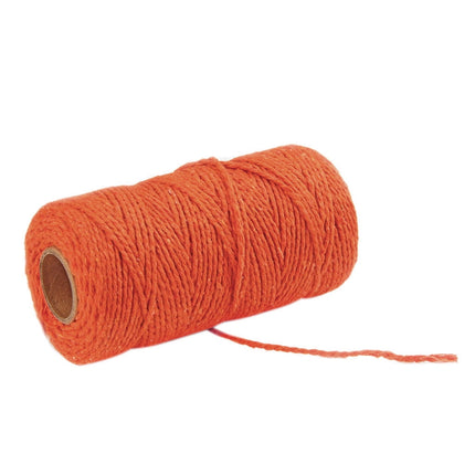Danhjin 100m Long/100Yard Pure Cotton Twisted Cord Rope Crafts Macrame Artisan String - on Clearance Orange.