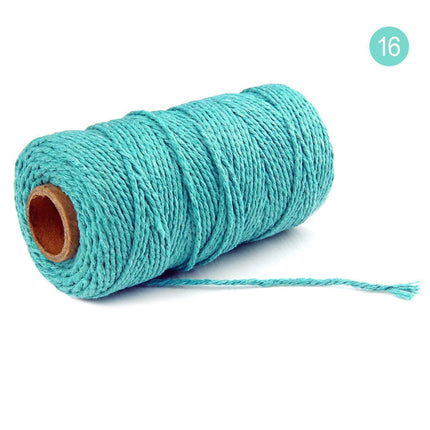 Danhjin 100m Long/100Yard Pure Cotton Twisted Cord Rope Crafts Macrame Artisan String - on Clearance blue.