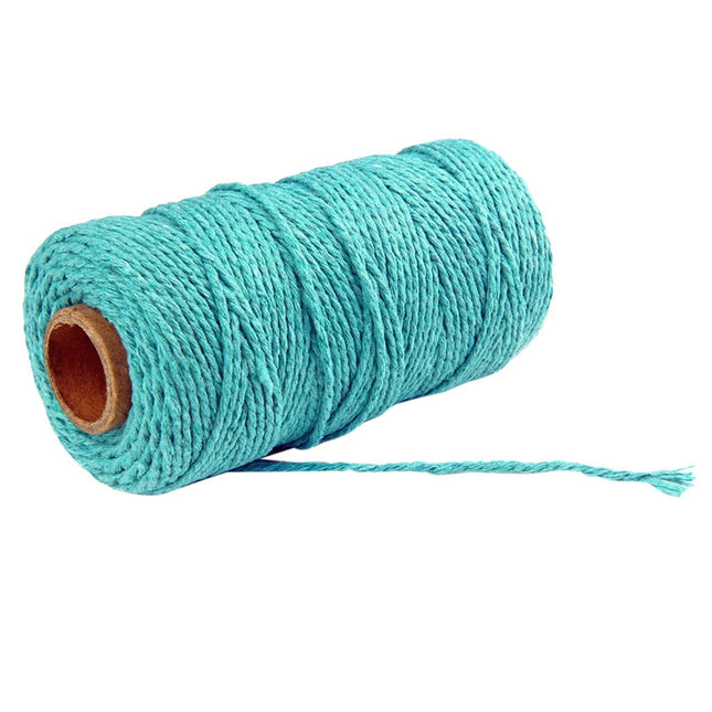 Danhjin 100m Long/100Yard Pure Cotton Twisted Cord Rope Crafts Macrame Artisan String - on Clearance blue.