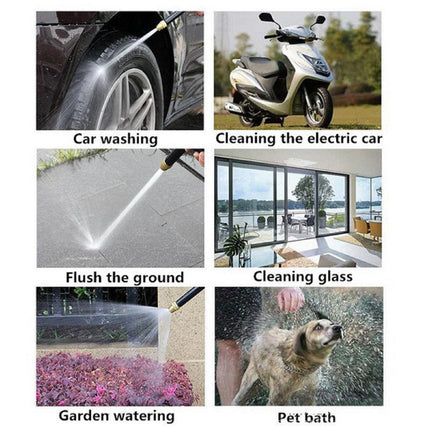 High Pressure Spray Water Gun Washing Garden Watering Hose Nozzle Sprinkler Car Cleaning Wash Tool Kits Auto Washer Black.