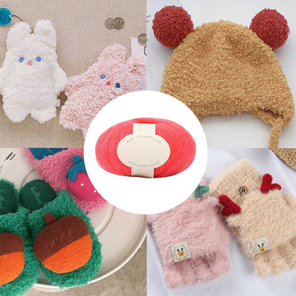 Clearance! Boovnll Mohair Yarn, Soft Yarn for Crocheting, Hand Knitting Hats, Sweater, Scarves, Crafts, Home Decorations, DIY Kids Toys, Yarn 10.