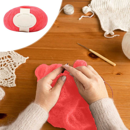 Clearance! Boovnll Mohair Yarn, Soft Yarn for Crocheting, Hand Knitting Hats, Sweater, Scarves, Crafts, Home Decorations, DIY Kids Toys, Yarn 10.
