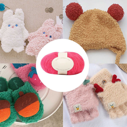 Clearance! Boovnll Mohair Yarn, Soft Yarn for Crocheting, Hand Knitting Hats, Sweater, Scarves, Crafts, Home Decorations, DIY Kids Toys, Yarn 11.