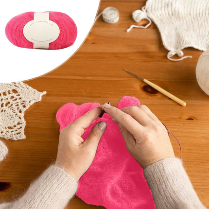 Clearance! Boovnll Mohair Yarn, Soft Yarn for Crocheting, Hand Knitting Hats, Sweater, Scarves, Crafts, Home Decorations, DIY Kids Toys, Yarn 11.
