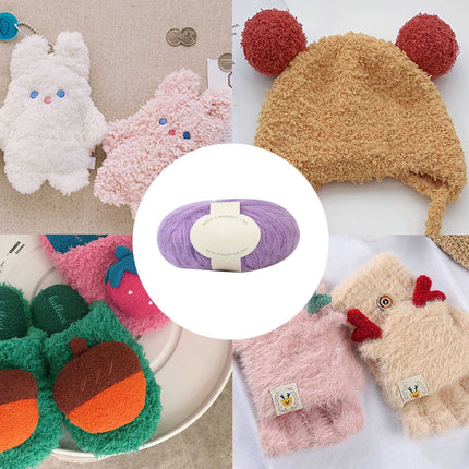 Clearance! Boovnll Mohair Yarn, Soft Yarn for Crocheting, Hand Knitting Hats, Sweater, Scarves, Crafts, Home Decorations, DIY Kids Toys, Yarn 17.