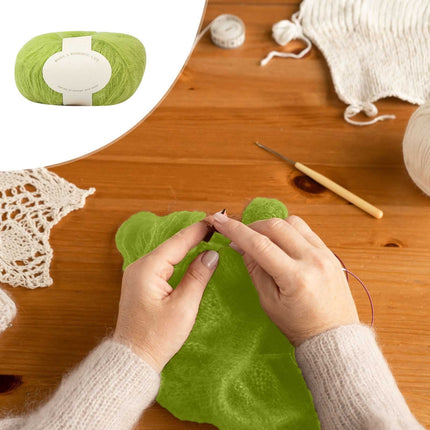 Clearance! Boovnll Mohair Yarn, Soft Yarn for Crocheting, Hand Knitting Hats, Sweater, Scarves, Crafts, Home Decorations, DIY Kids Toys, Yarn 24.