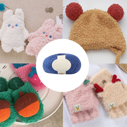 Clearance! Boovnll Mohair Yarn, Soft Yarn for Crocheting, Hand Knitting Hats, Sweater, Scarves, Crafts, Home Decorations, DIY Kids Toys, Yarn 25.