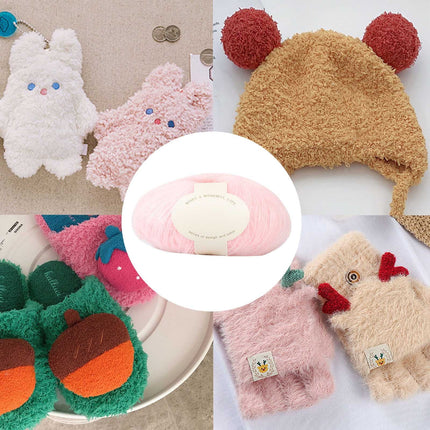 Clearance! Boovnll Mohair Yarn, Soft Yarn for Crocheting, Hand Knitting Hats, Sweater, Scarves, Crafts, Home Decorations, DIY Kids Toys, Yarn 4.