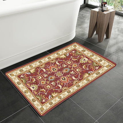 Tyidzon Kitchen Mats for Floor Set of 2 Pcs, Cushioned Non Slip Kitchen Rugs for Kitchen Floor, Absorbent Runner Comfort Standing Mats Washable for Kitchen, Office, Home (15"x47"+15"x23") Orange,Blue#2.