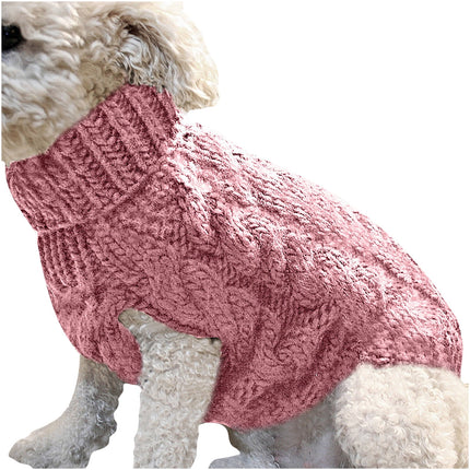Clearance Under $5 Boovnll Dog Sweater, Winter Turtleneck Knitted Keep Warm Sleeveless Pet Clothes, Dog Clothes for Small Dog Fall Winter Dog Sweaters, (Black, S) L Hot Pink.
