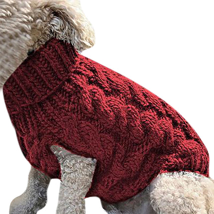 Clearance Under $5 Boovnll Dog Sweater, Winter Turtleneck Knitted Keep Warm Sleeveless Pet Clothes, Dog Clothes for Small Dog Fall Winter Dog Sweaters, (Black, S) XL Red.