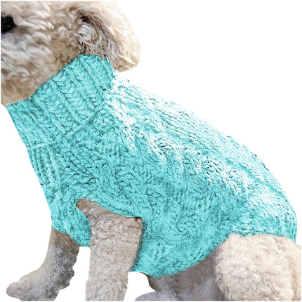 Clearance Under $5 Boovnll Dog Sweater, Winter Turtleneck Knitted Keep Warm Sleeveless Pet Clothes, Dog Clothes for Small Dog Fall Winter Dog Sweaters, (Black, S) S Sky Blue.