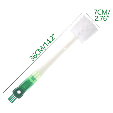 Dmlowu Bottle Brush, 14 Inch Long Handle Water Bottle Scrubbing Brush, Built for Cleaning Sport Bottles, Water Bottles, Coffee Mugs, Wine Decanters, Tea Kettles Green.