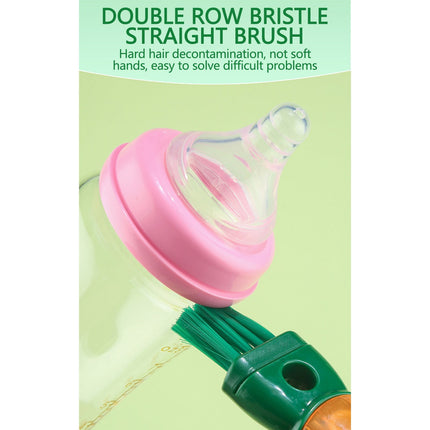 Dmlowu Bottle Brush, 14 Inch Long Handle Water Bottle Scrubbing Brush, Built for Cleaning Sport Bottles, Water Bottles, Coffee Mugs, Wine Decanters, Tea Kettles Green.