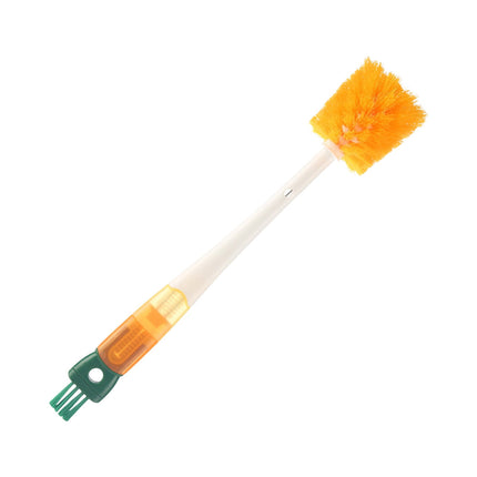 Dmlowu Bottle Brush, 14 Inch Long Handle Water Bottle Scrubbing Brush, Built for Cleaning Sport Bottles, Water Bottles, Coffee Mugs, Wine Decanters, Tea Kettles Orange.