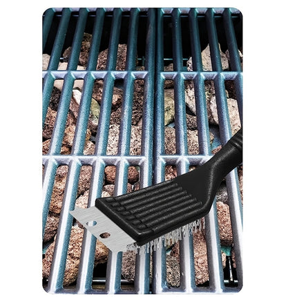 Tyidzon 2Pc Grill Brush and Scraper, 2-In-1 Stainless Steel Scraper, Grill Brush Extra Strong BBQ Cleaner Accessories Heavy Duty Barbecue Grill Cleaning Brush Cleaner 8 Inch Black.