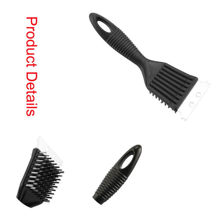 Tyidzon 2Pc Grill Brush and Scraper, 2-In-1 Stainless Steel Scraper, Grill Brush Extra Strong BBQ Cleaner Accessories Heavy Duty Barbecue Grill Cleaning Brush Cleaner 8 Inch Black#1.