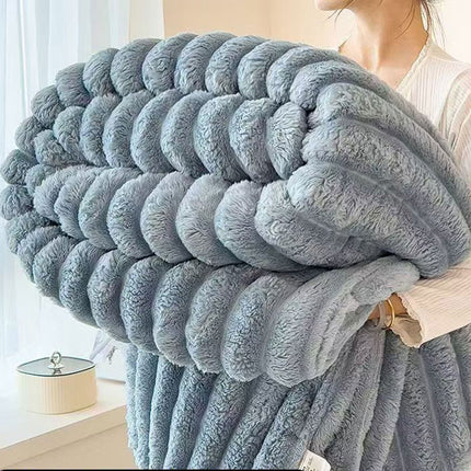 Djunllk Throw Blanket for Couch - Dark Gray Super Thick Double Layer Soft Blanket, Throw Blanket All Year Round Home Decor Fuzzy Warm Gifts for Women 27.5" x 39.3" AA05_Gray.