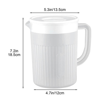 Tyidzon Juice Pitcher with Lids for Fridge, Water Jug for Teas, Juices & Iced Beverages - Fridge & Dishwasher Safe A.