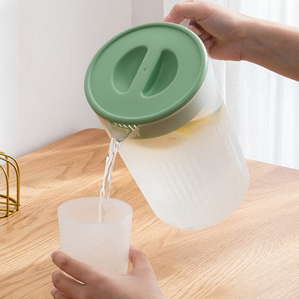 Tyidzon Juice Pitcher with Lids for Fridge, Water Jug for Teas, Juices & Iced Beverages - Fridge & Dishwasher Safe B.
