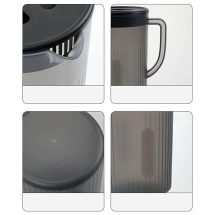 Tyidzon Juice Pitcher with Lids for Fridge, Water Jug for Teas, Juices & Iced Beverages - Fridge & Dishwasher Safe D.