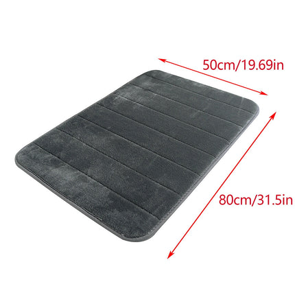 Tyidzon Soft Absorbent Bath Mat Non Slip Bathroom Rugs Quick Dry Washable Bathroom Rug for Home Bathroom Entrance Shower Floor 20 x 32 Inch Gray.