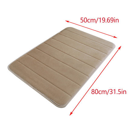Tyidzon Soft Absorbent Bath Mat Non Slip Bathroom Rugs Quick Dry Washable Bathroom Rug for Home Bathroom Entrance Shower Floor 20 x 32 Inch Khaki.