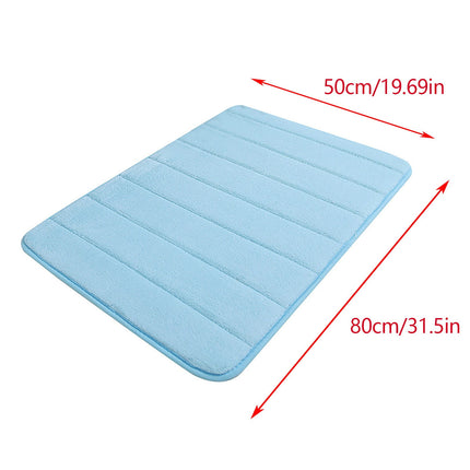 Tyidzon Soft Absorbent Bath Mat Non Slip Bathroom Rugs Quick Dry Washable Bathroom Rug for Home Bathroom Entrance Shower Floor 20 x 32 Inch Light blue.