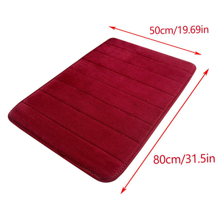 Tyidzon Soft Absorbent Bath Mat Non Slip Bathroom Rugs Quick Dry Washable Bathroom Rug for Home Bathroom Entrance Shower Floor 20 x 32 Inch Red.