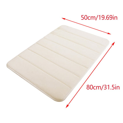 Tyidzon Soft Absorbent Bath Mat Non Slip Bathroom Rugs Quick Dry Washable Bathroom Rug for Home Bathroom Entrance Shower Floor 20 x 32 Inch White.