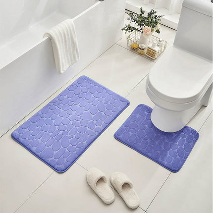 Clearance Under $5 Boovnll Bathroom Rugs Set 2 Piece, Super Absorbent & Soft Non-Slip Velvet Toilet Rug & Bath Mat, Quickly Dry Thicken Bath Mats for Bathroom, Kitchen, Door Mat, Bathroom Mat A.