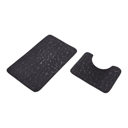 Clearance Under $5 Boovnll Bathroom Rugs Set 2 Piece, Super Absorbent & Soft Non-Slip Velvet Toilet Rug & Bath Mat, Quickly Dry Thicken Bath Mats for Bathroom, Kitchen, Door Mat, Bathroom Mat H.