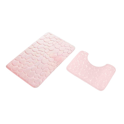 Clearance Under $5 Boovnll Bathroom Rugs Set 2 Piece, Super Absorbent & Soft Non-Slip Velvet Toilet Rug & Bath Mat, Quickly Dry Thicken Bath Mats for Bathroom, Kitchen, Door Mat, Bathroom Mat L.