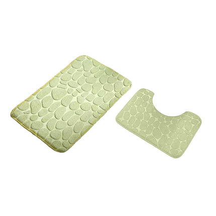 Clearance Under $5 Boovnll Bathroom Rugs Set 2 Piece, Super Absorbent & Soft Non-Slip Velvet Toilet Rug & Bath Mat, Quickly Dry Thicken Bath Mats for Bathroom, Kitchen, Door Mat, Bathroom Mat M.