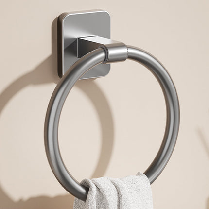 Tyidzon Towel Ring No Drill Bathroom Bathroom Towel Rack Round Towel Racks for Bathroom, Small Size Hand Towel Hanging Rod Rag Towel Rack Black.