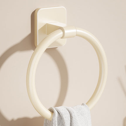 Tyidzon Towel Ring No Drill Bathroom Bathroom Towel Rack Round Towel Racks for Bathroom, Small Size Hand Towel Hanging Rod Rag Towel Rack, Black White.